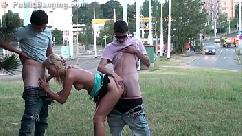 Uber drivers before delivery fuck a cute young blonde girl in public